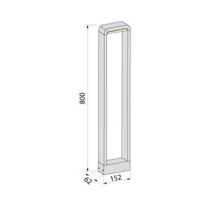 BRILAGI - LED Vonkajšie svietidlo BARI LED/10W/230V 4000K IP65 80 cm antracit