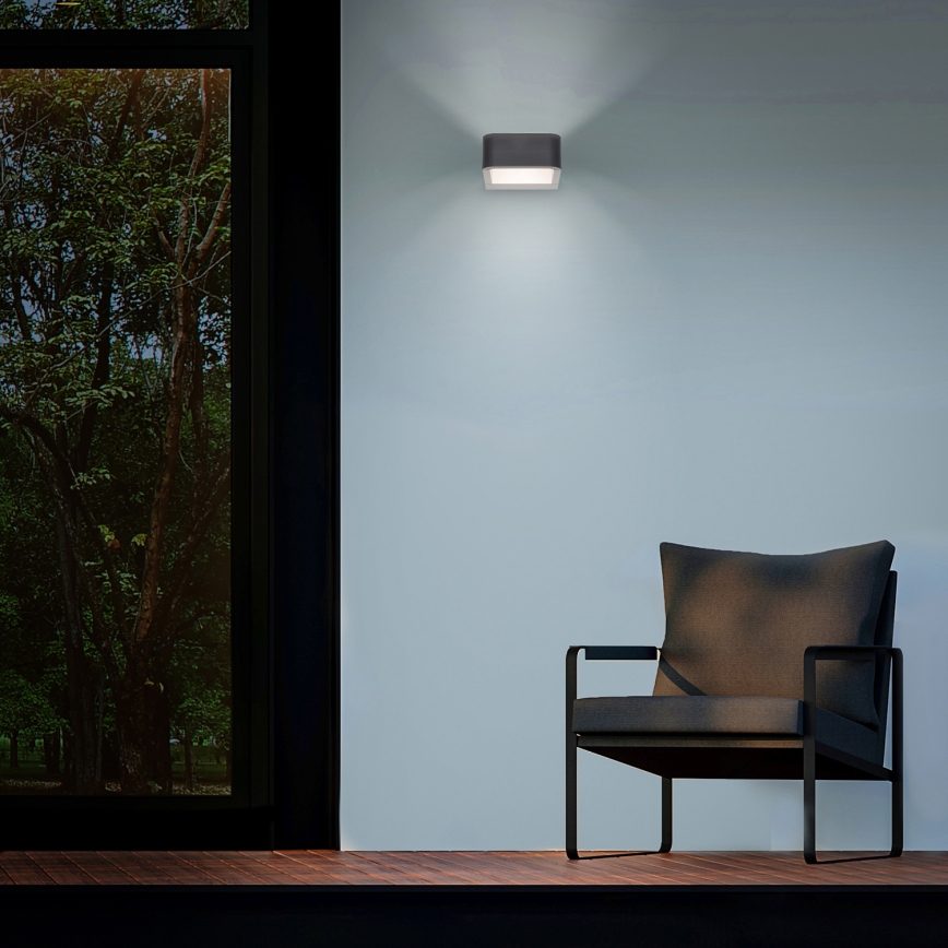 Brilagi - LED Vonkajšie nástenné svietidlo BARI LED/7W/230V 3000/4000/6000K antracit IP54