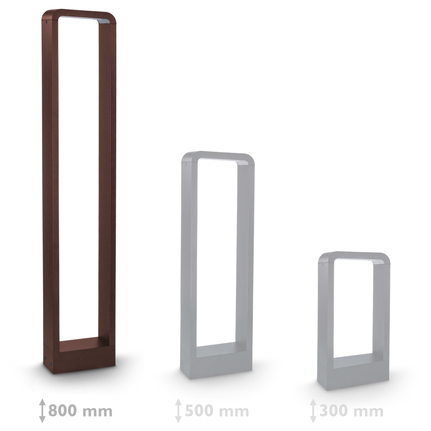 Brilagi - LED vonkajšie svietidlo BARI LED/7W/230V 3000/4000/6000K hnedá IP54 80 cm