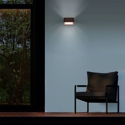 Brilagi - LED Vonkajšie nástenné svietidlo BARI LED/7W/230V 3000/4000/6000K hnedé IP54