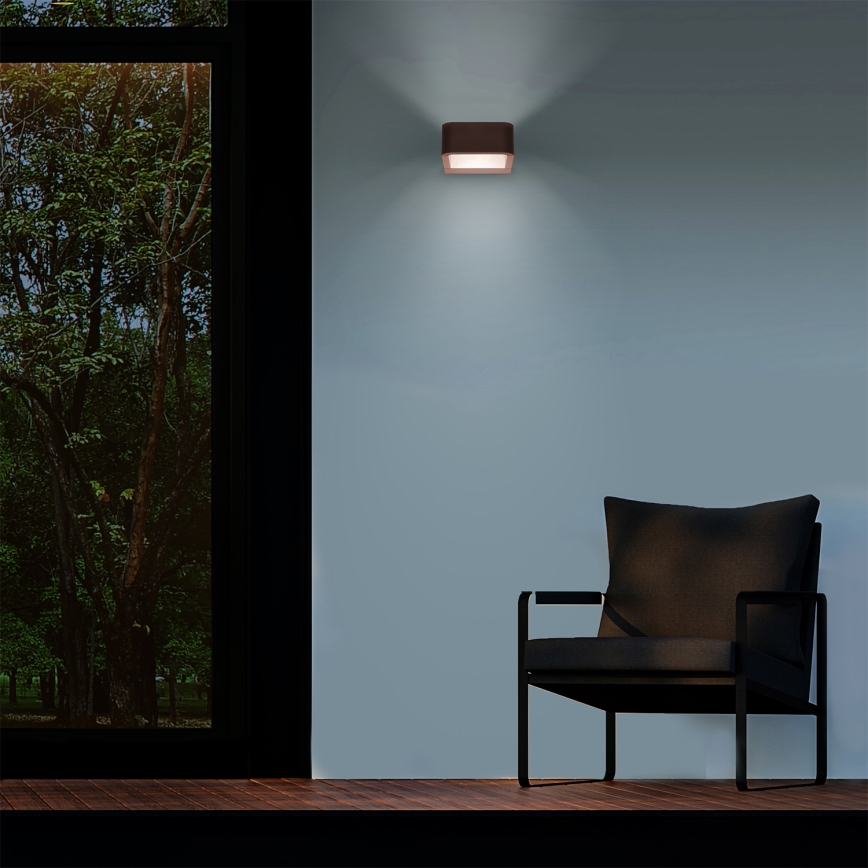 Brilagi - LED Vonkajšie nástenné svietidlo BARI LED/7W/230V 3000/4000/6000K hnedé IP54