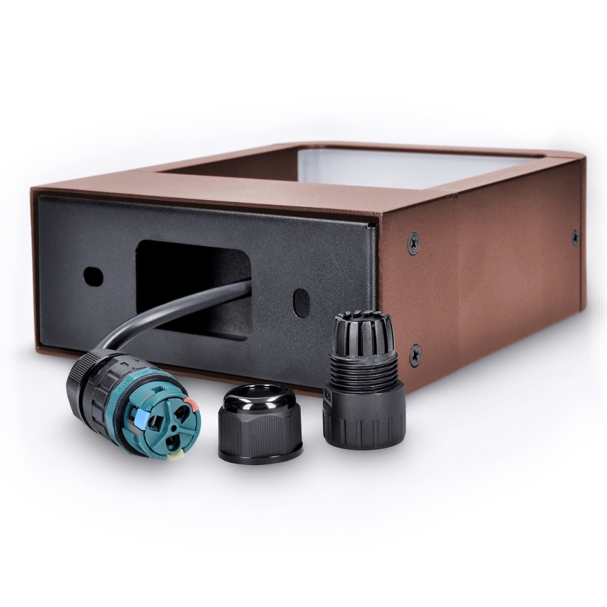 Brilagi - LED Vonkajšie nástenné svietidlo BARI LED/7W/230V 3000/4000/6000K hnedé IP54