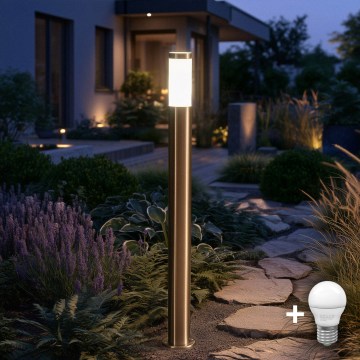 BRILAGI - LED vonkajšie svietidlo ELIA 1xE27/7W/230V 4000K IP44 100 cm matný chróm