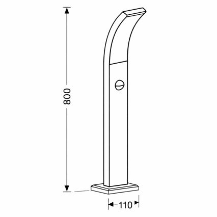 Brilagi - LED vonkajšia lampa so senzorom ARCELO LED/9W/230V 80 cm IP44