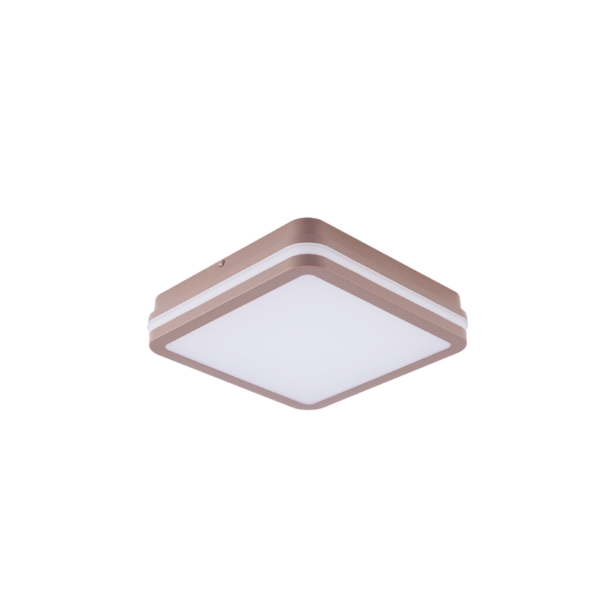 Brilagi - LED vonkajšie stropné svietidlo so senzorom BENE LED/18W/230V 21,5x21,5 cm hnedé IP54