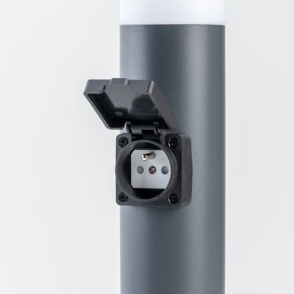 BRILAGI - LED Vonkajšie svietidlo so zásuvkou ELIA 1xE27/7W/230V 4000K IP44 50 cm antracit