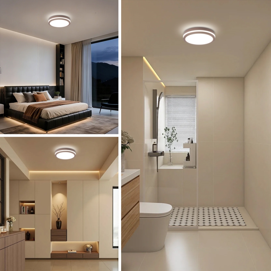 Brilagi - LED vonkajšie svietidlo so senzorom BENE LED/24W/230V pr. 26 cm hnedá IP54