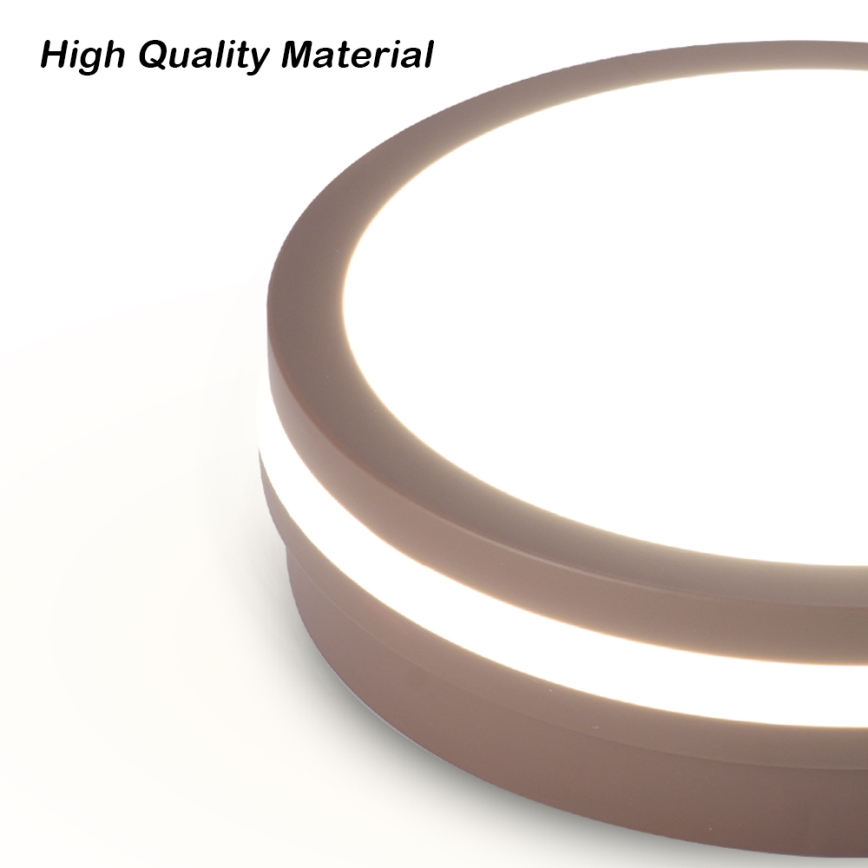 Brilagi - LED vonkajšie svietidlo so senzorom BENE LED/24W/230V pr. 26 cm hnedá IP54