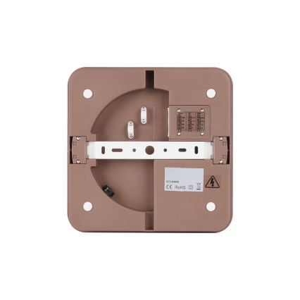 Brilagi - LED vonkajšie stropné svietidlo so snímačom BENE LED/18W/230V 21,5x21,5 cm hnedé IP54