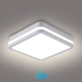 Brilagi - LED Vonkajšie svietidlo so senzorom BENE LED/18W/230V 22x22 cm biela IP54