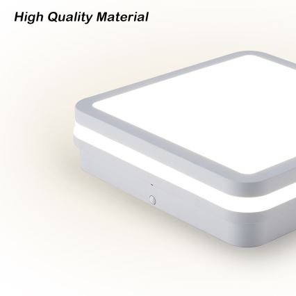 Brilagi - LED Vonkajšie svietidlo so senzorom BENE LED/18W/230V 22x22 cm biela IP54