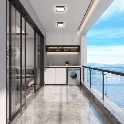 Brilagi - LED Vonkajšie svietidlo so senzorom BENE LED/18W/230V 22x22 cm antracit IP54