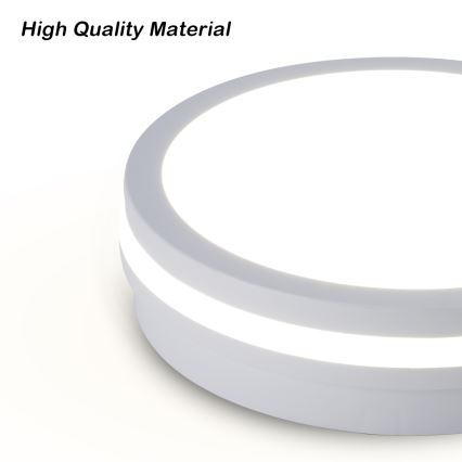 Brilagi - LED vonkajšie stropné svietidlo so senzorom BENE LED/18W/230V pr. 21,5 cm biela IP54