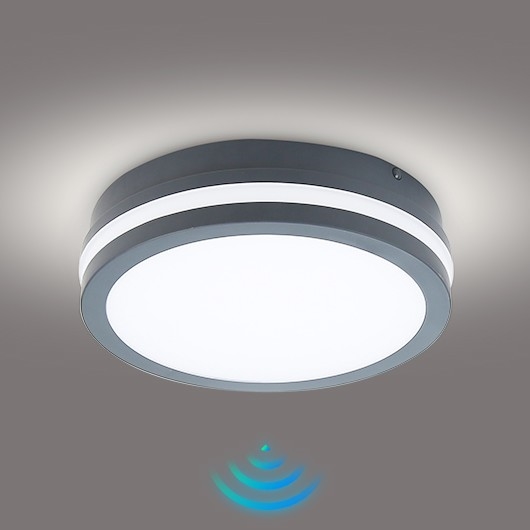 Brilagi - LED Vonkajšie svietidlo so senzorom BENE LED/18W/230V pr. 22 cm antracit IP54