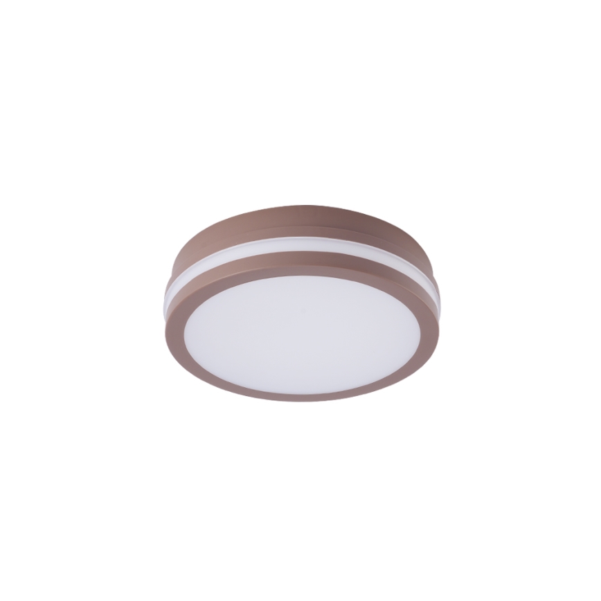 Brilagi - Vonkajšie LED stropné svietidlo BENE so senzorom LED/18W/230V, pr. 21,5 cm, hnedé, IP54