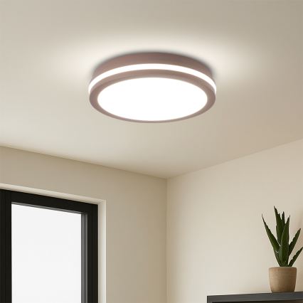Brilagi - LED vonkajšie svietidlo so senzorom BENE LED/24W/230V pr. 26 cm hnedá IP54