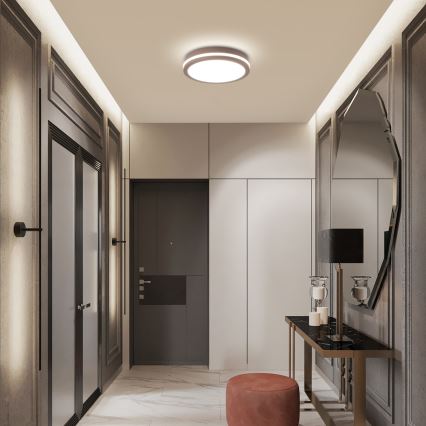 Brilagi - LED vonkajšie svietidlo so senzorom BENE LED/24W/230V pr. 26 cm hnedá IP54