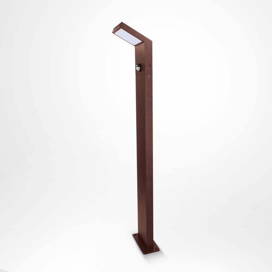 Brilagi - LED vonkajšie svietidlo so senzorom RIANO LED/8W/230V hnedé IP65 80 cm