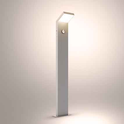 Brilagi - LED Vonkajšie svietidlo s pohybovým senzorom RIANO LED/8W/230V strieborné IP65