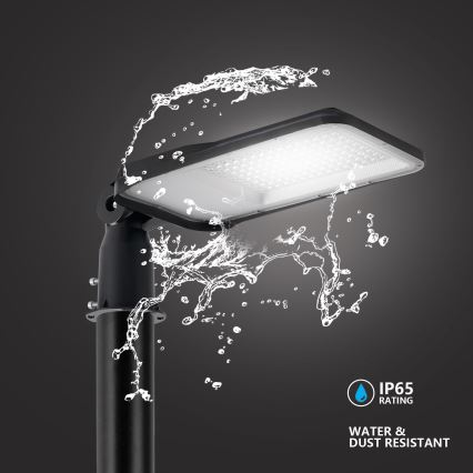Brilagi - LED vonkajšia pouličná lampa so stĺpom a kĺbom 3 m URBANLIGHT LED/100W/230V čierna IP65