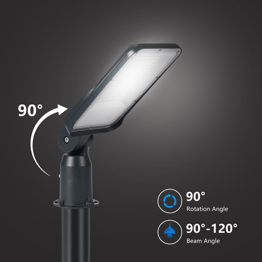 Brilagi - LED vonkajšie uličné svietidlo so stĺpom a kĺbom 3 m URBANLIGHT LED/50W/230V antracit IP65