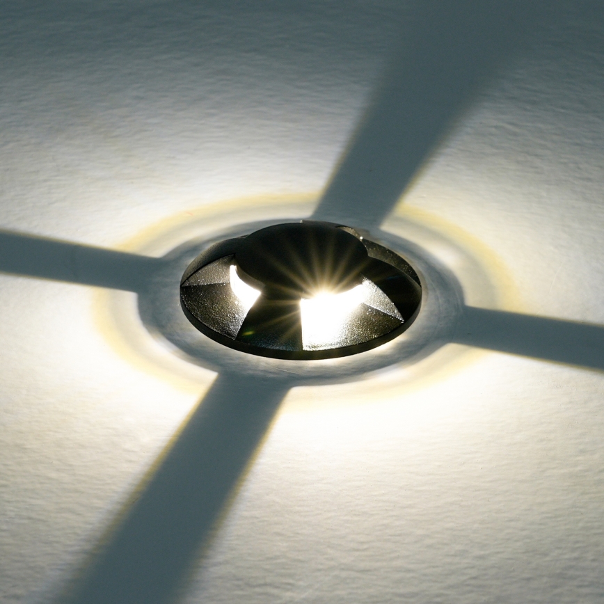 Brilagi - LED vonkajšie zapustené nájazdové svietidlo GROUNDRAY LED/1W/230V čierne IP67