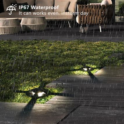 Brilagi - LED vonkajšie zapustené nájazdové svietidlo GROUNDRAY LED/1W/230V čierne IP67