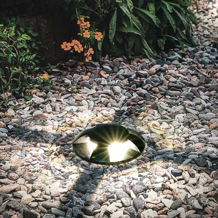 Brilagi - LED vonkajšie zapustené nájazdové svietidlo GROUNDRAY LED/1W/230V čierne IP67