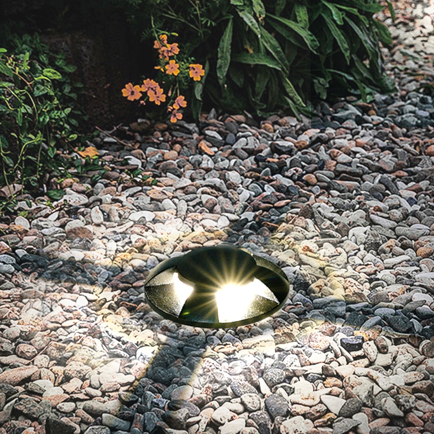 Brilagi - LED vonkajšie zapustené nájazdové svietidlo GROUNDRAY LED/1W/230V čierne IP67