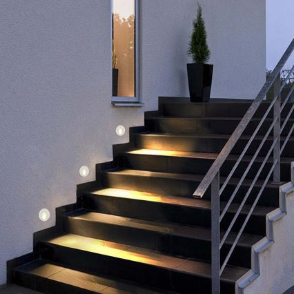 Brilagi - LED vonkajšie zapustené svietidlo STAIRDOT LED/2W/230V biele IP65 guľaté