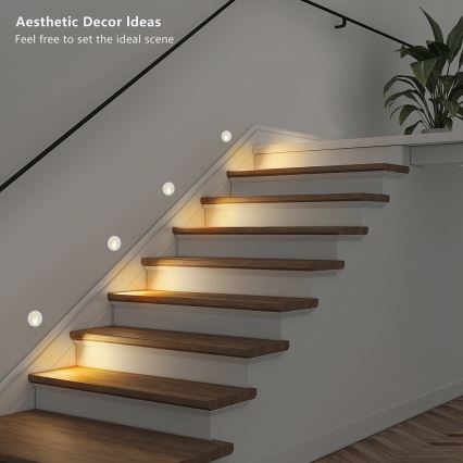 Brilagi - LED vonkajšie zapustené svietidlo STAIRDOT LED/2W/230V biele IP65 guľaté