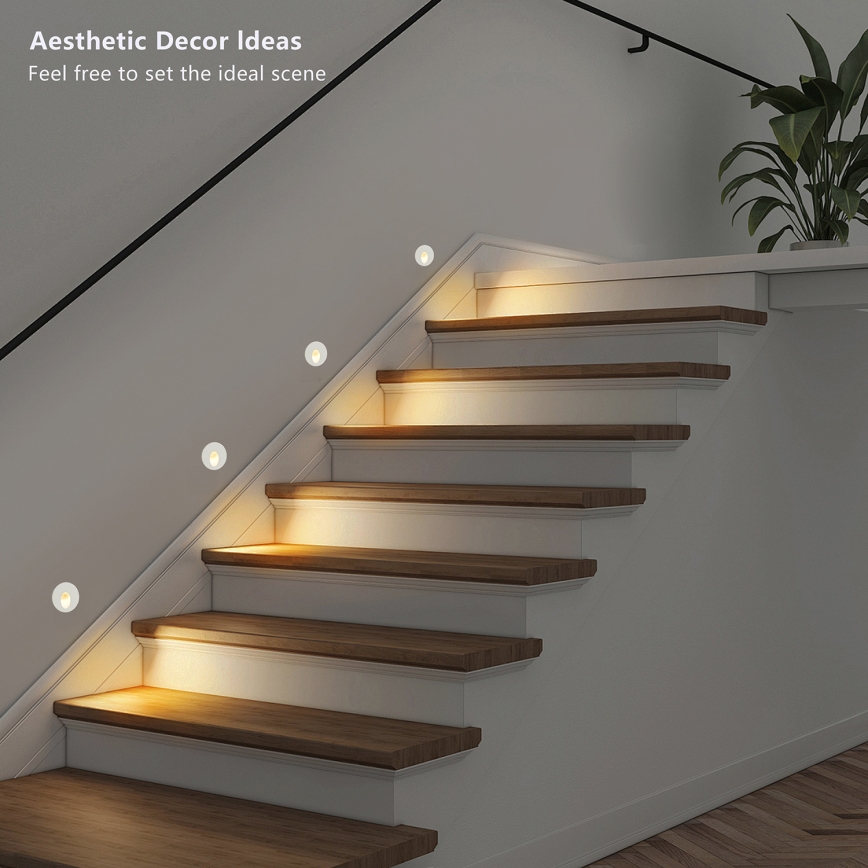 Brilagi - LED vonkajšie zapustené svietidlo STAIRDOT LED/2W/230V biele IP65 guľaté