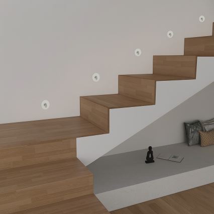 Brilagi - LED vonkajšie zapustené svietidlo STAIRDOT LED/2W/230V biele IP65 guľaté