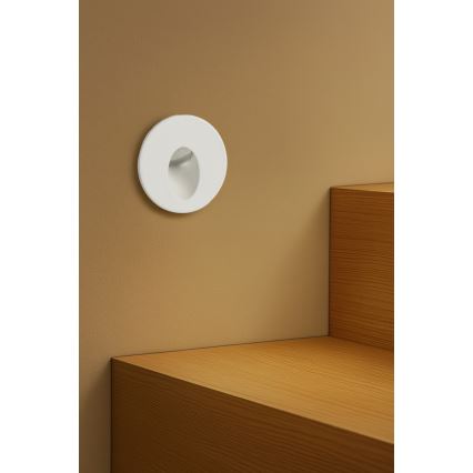 Brilagi - LED vonkajšie zapustené svietidlo STAIRDOT LED/2W/230V biele IP65 guľaté