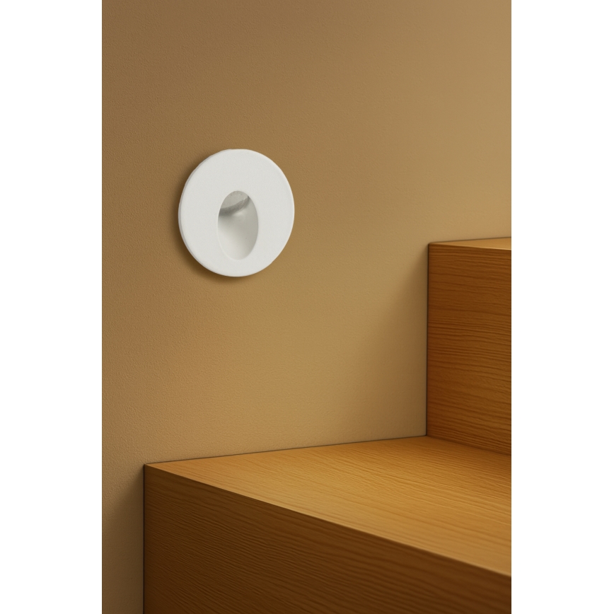 Brilagi - LED vonkajšie zapustené svietidlo STAIRDOT LED/2W/230V biele IP65 guľaté