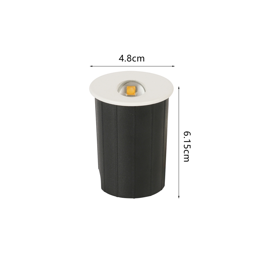 Brilagi - LED vonkajšie zapustené svietidlo STAIRDOT LED/2W/230V biele IP65 guľaté