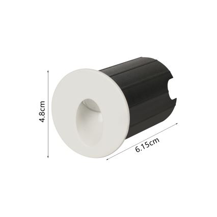 Brilagi - LED vonkajšie zapustené svietidlo STAIRDOT LED/2W/230V biele IP65 guľaté