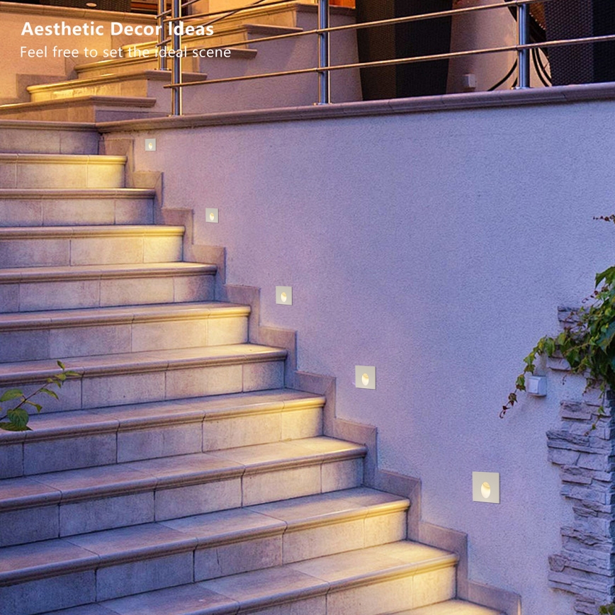 Brilagi - LED vonkajšie zapustené svietidlo STAIRDOT LED/2W/230V biele IP65 hranaté