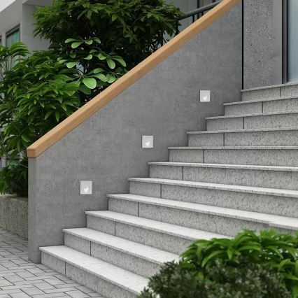 Brilagi - LED vonkajšie zapustené svietidlo STAIRDOT LED/2W/230V biele IP65 hranaté