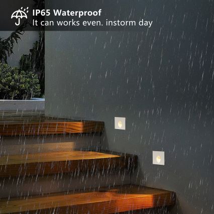 Brilagi - LED vonkajšie zapustené svietidlo STAIRDOT LED/2W/230V biele IP65 hranaté