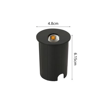 Brilagi - LED vonkajšie zapustené svietidlo STAIRDOT LED/2W/230V čierne IP65 okrúhle