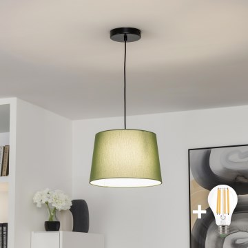 Brilagi - LED závesné svietidlo na lanku CERIA 1xE27/40W/230V, priemer 30 cm, zelené