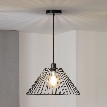 Brilagi - LED závesné svietidlo na lanku CERIA WIRE 1xE27/40W/230V pr. 45 cm čierne