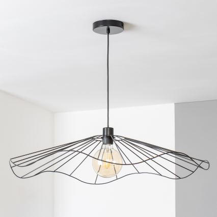 Brilagi - LED závesné svietidlo na lanku CERIA WIRE 1xE27/40W/230V Ø 80 cm čierna