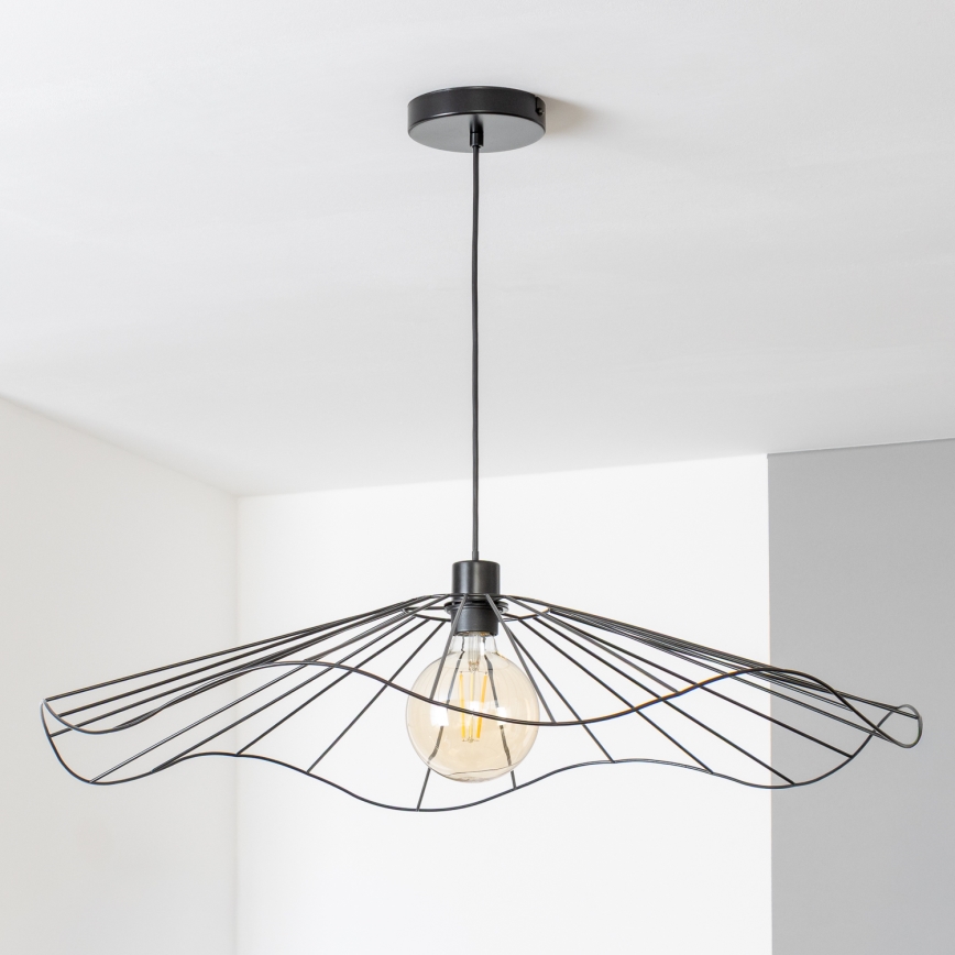 Brilagi - LED závesné svietidlo na lanku CERIA WIRE 1xE27/40W/230V Ø 80 cm čierna