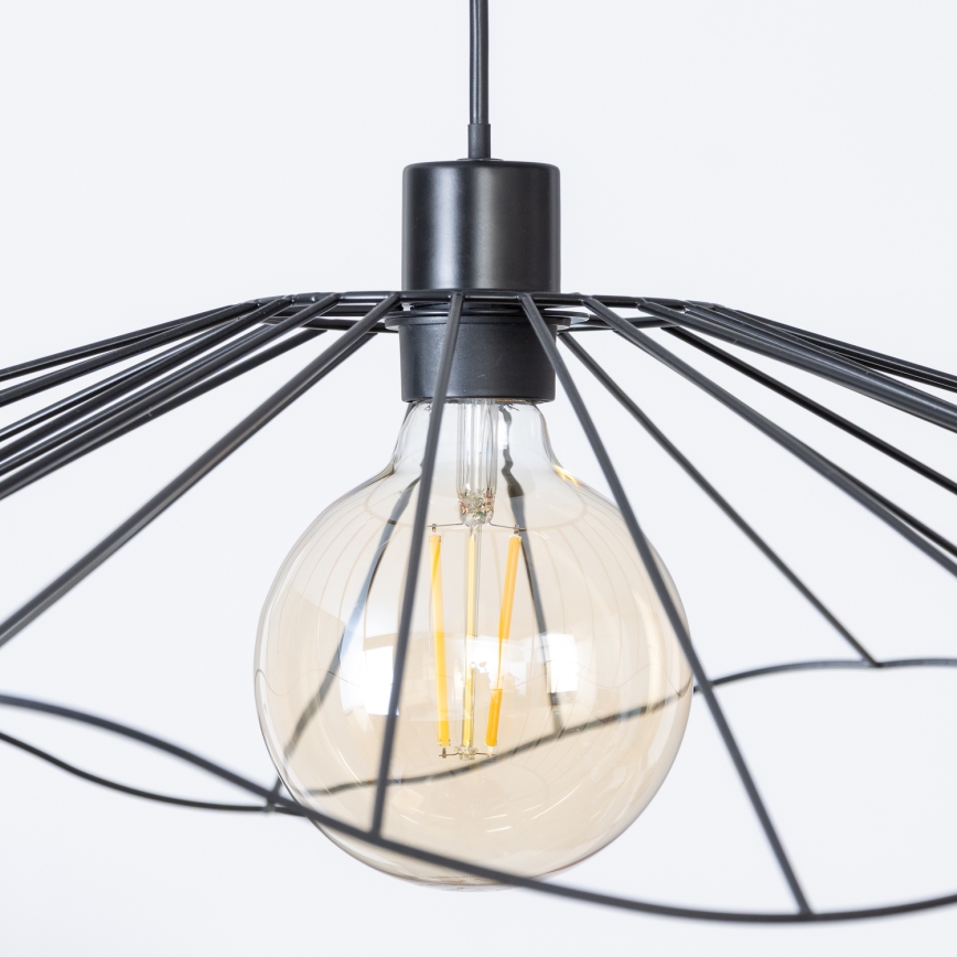 Brilagi - LED závesné svietidlo na lanku CERIA WIRE 1xE27/40W/230V Ø 80 cm čierna