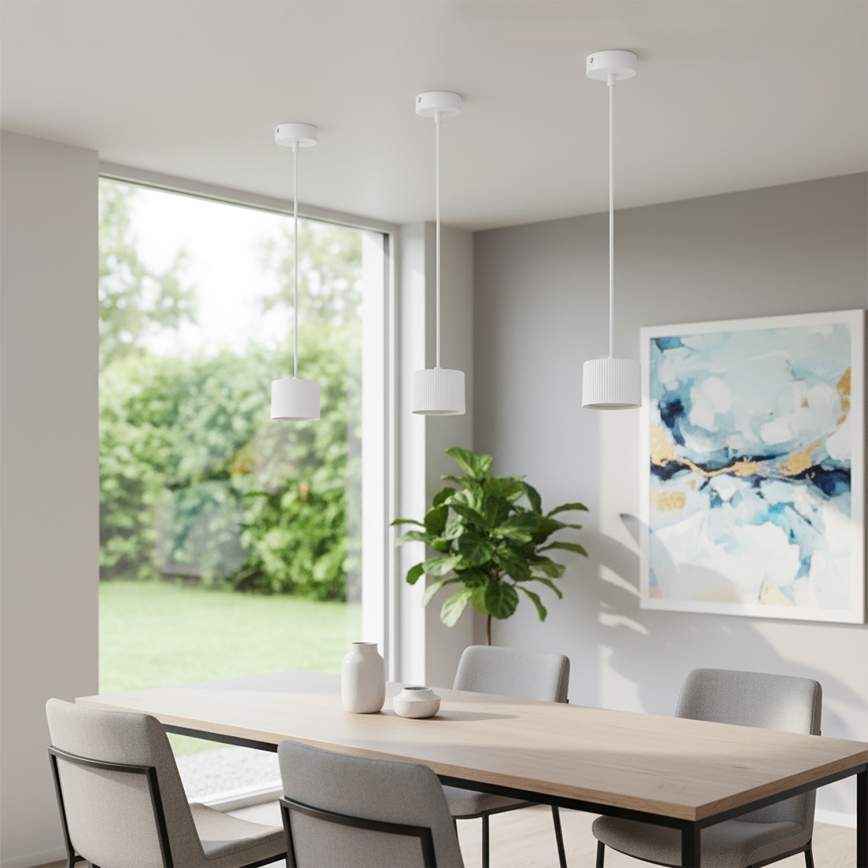 Brilagi - LED Závesné svietidlo na lanku STRIPY 1xGX53/15W/230V biela