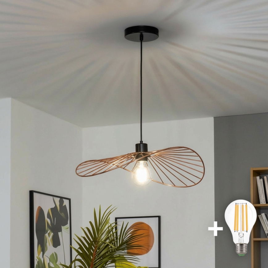 Brilagi - LED závesný luster CERIA WIRE 1xE27/40W/230V 40x56 cm bronz