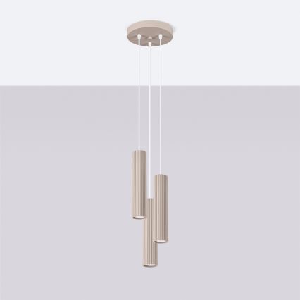Brilagi - LED závesný luster CRESTO 3xGU10/10W/230V taupe