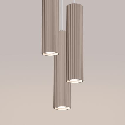 Brilagi - LED závesný luster CRESTO 3xGU10/10W/230V taupe